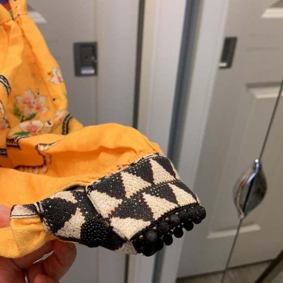 Farm Rio yellow linen maxi dress. US XS - Picture 6 of 11